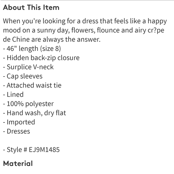 ELIZA J FLORAL RUFFLE YELLOW SPRING/SUMMER DRESS - Picture 5 of 8